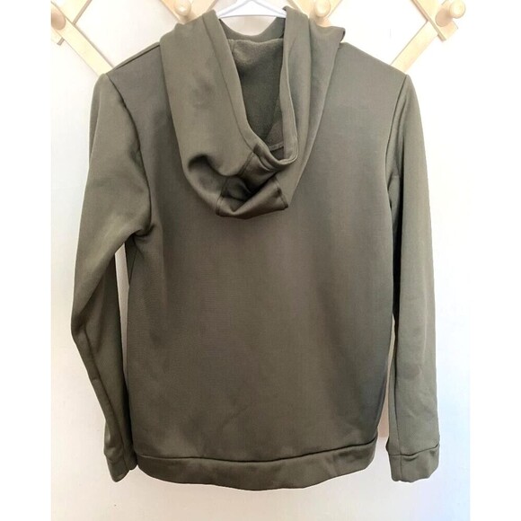 Under Armour Dark Green Hoodie Kids Pullover Size YLG 25x16 Back to School - Picture 5 of 10